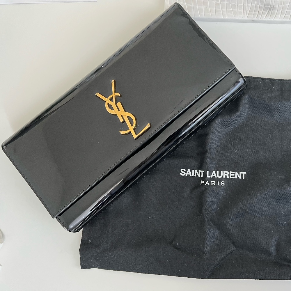 Patent Leather YSL Clutch